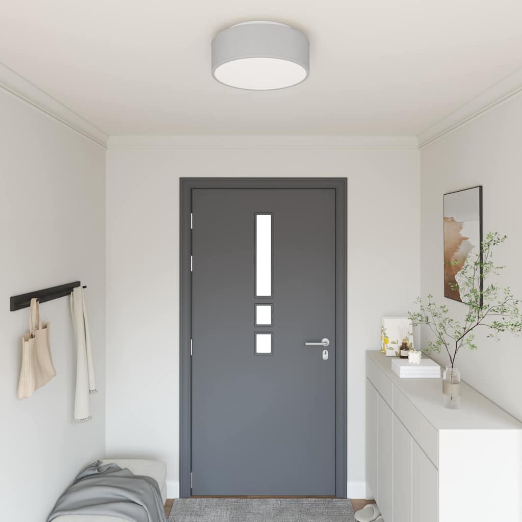 Ceiling Lamp with Spotlights Grey 38 x 38 x 13.5 cm Fabric