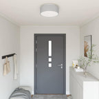 Ceiling Lamp with Spotlights Grey 38 x 38 x 13.5 cm Fabric