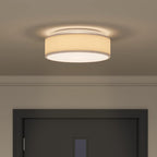 Ceiling Lamp with Spotlights Taupe 38 x 38 x 13.5 cm Fabric