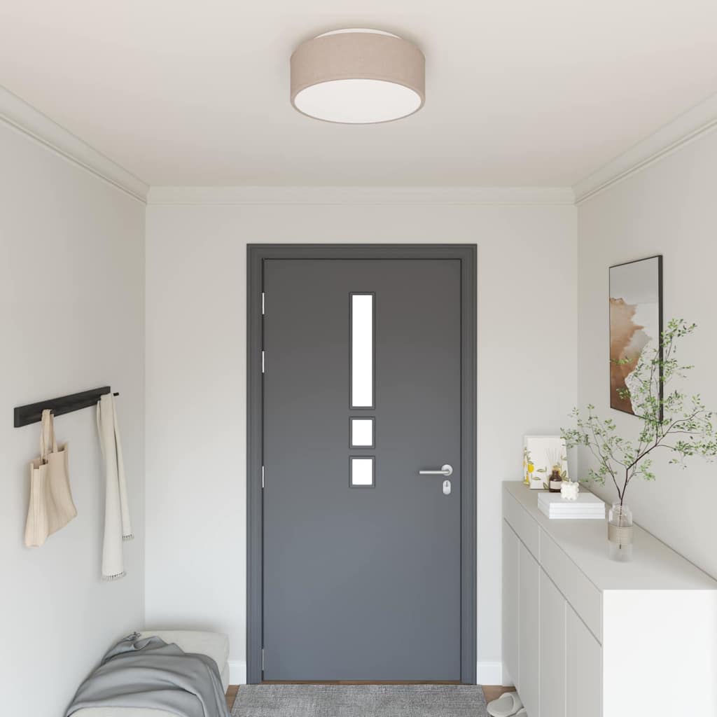 Ceiling Lamp with Spotlights Taupe 38 x 38 x 13.5 cm Fabric