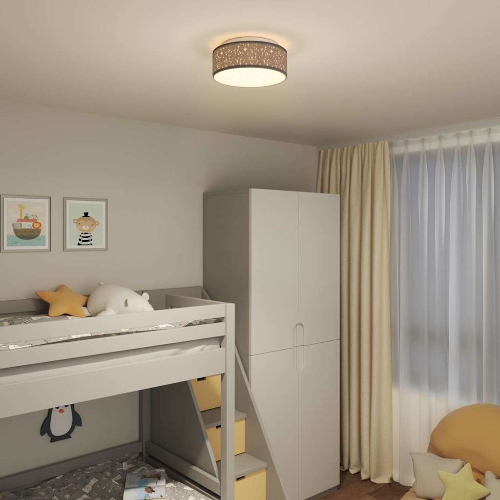 Ceiling Lamp with Spotlights Black 30 x 30 x 13.5 cm Fabric