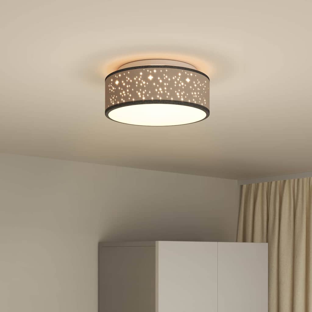 Ceiling Lamp with Spotlights Black 30 x 30 x 13.5 cm Fabric