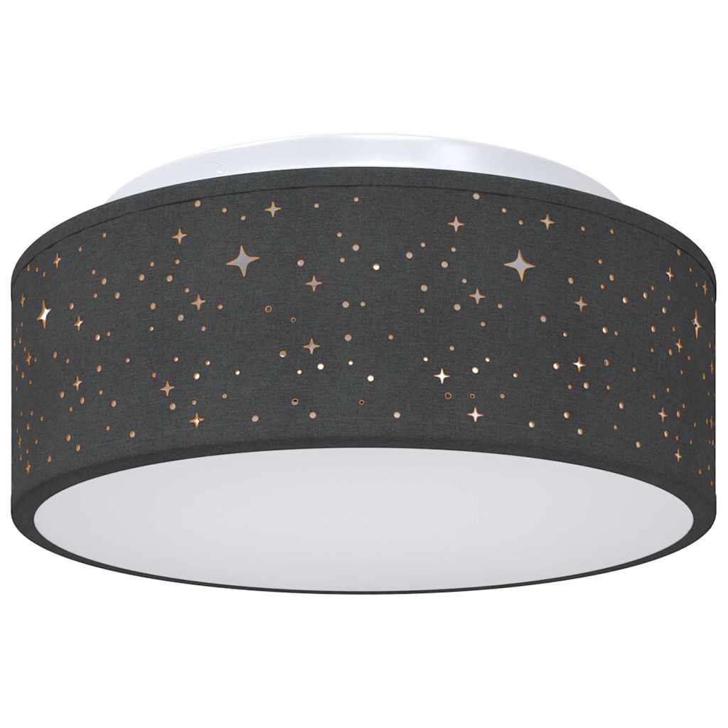 Ceiling Lamp with Spotlights Black 30 x 30 x 13.5 cm Fabric