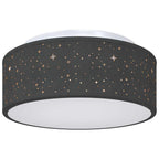 Ceiling Lamp with Spotlights Black 30 x 30 x 13.5 cm Fabric