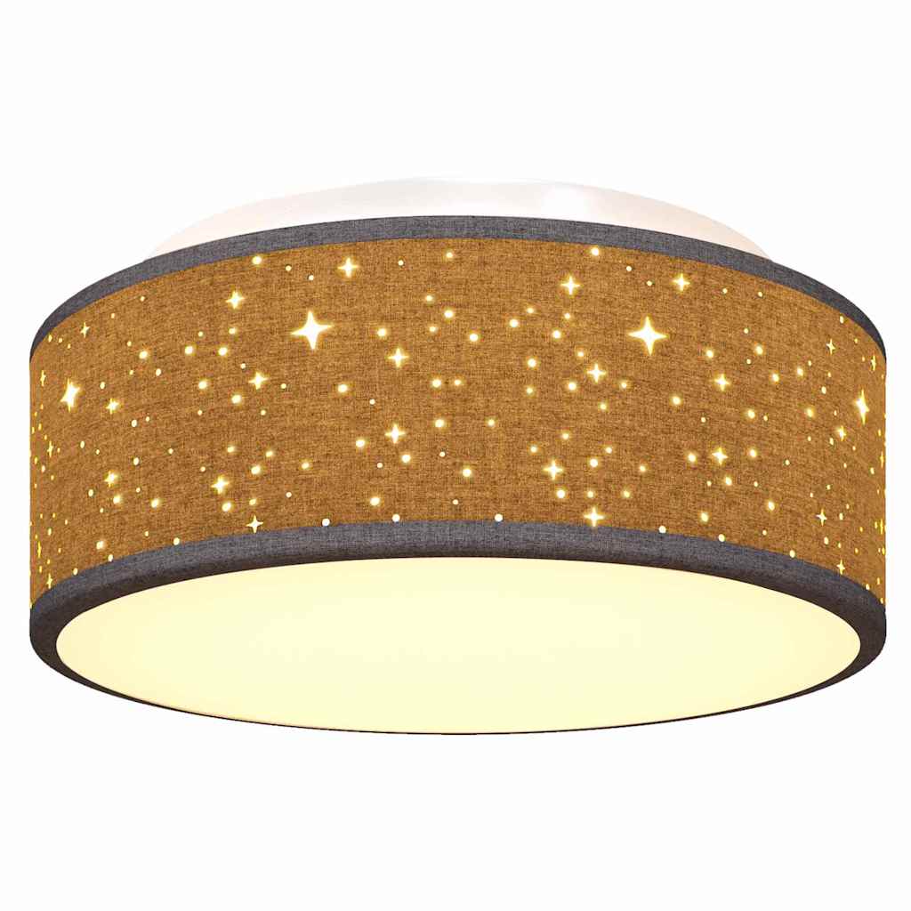 Ceiling Lamp with Spotlights Black 30 x 30 x 13.5 cm Fabric