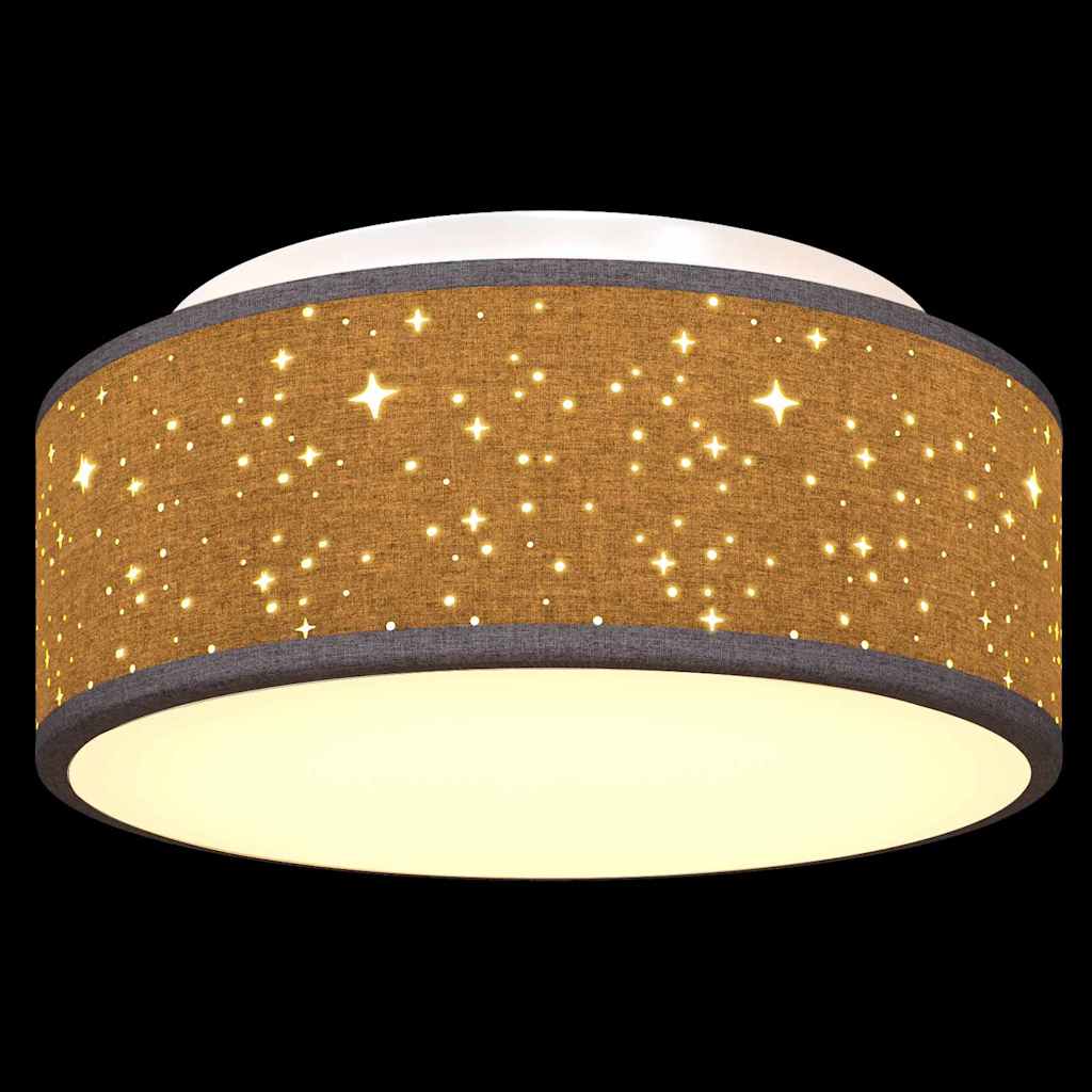 Ceiling Lamp with Spotlights Black 30 x 30 x 13.5 cm Fabric