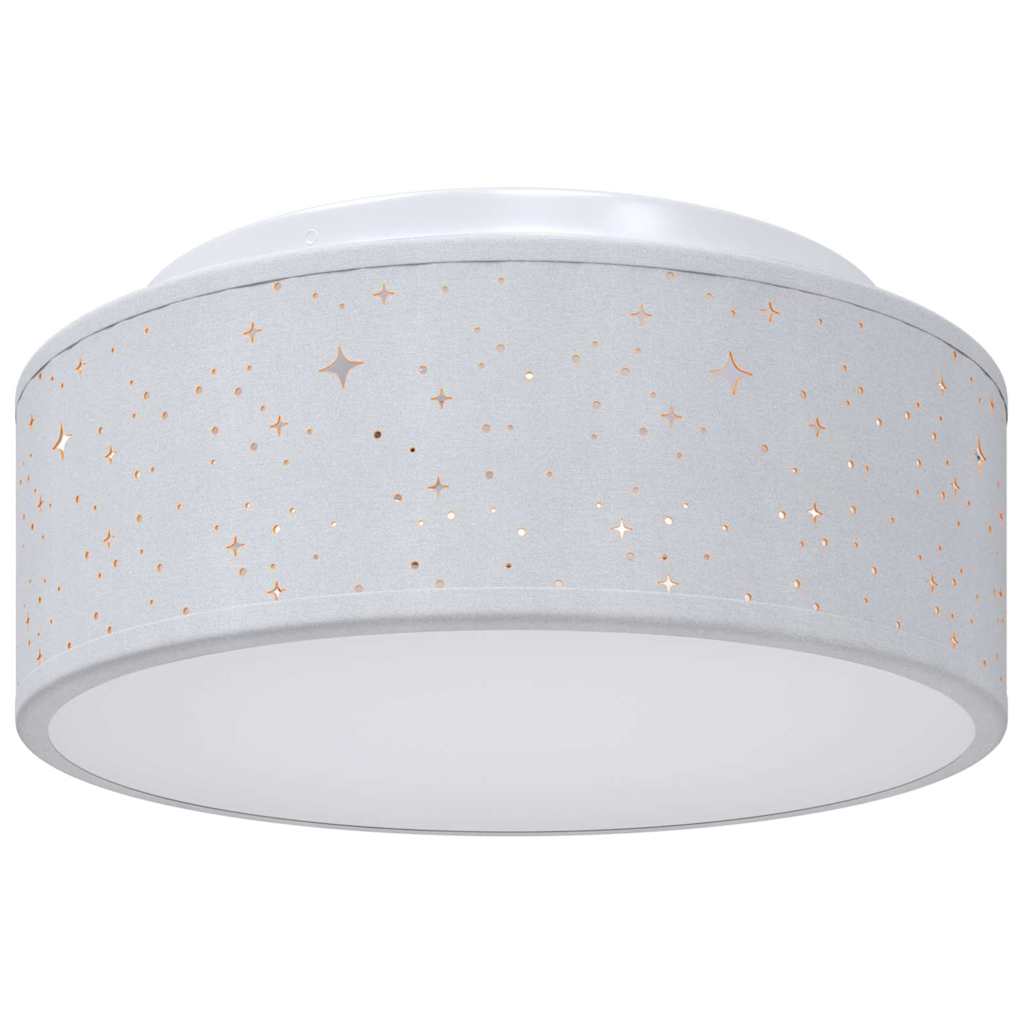 Ceiling Lamp with Spotlights Grey 30 x 30 x 13.5 cm Fabric