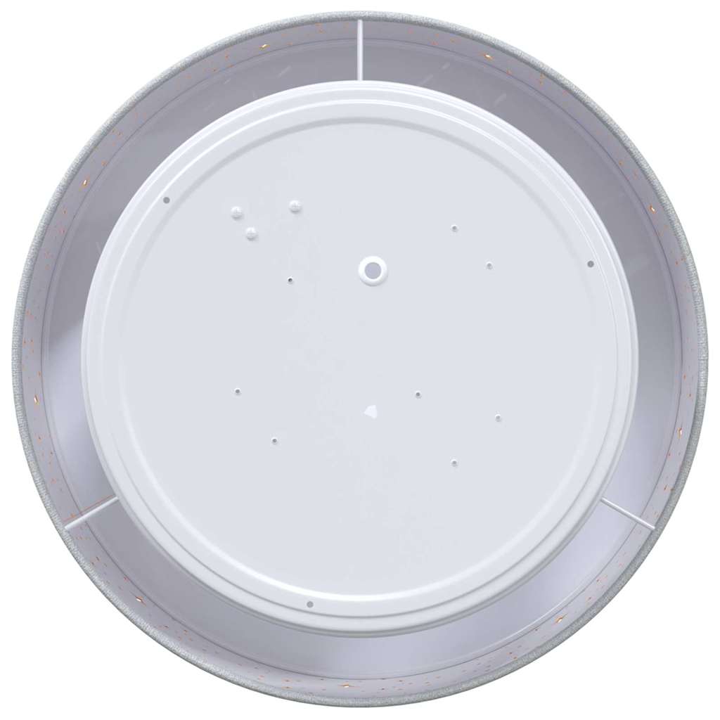 Ceiling Lamp with Spotlights Grey 30 x 30 x 13.5 cm Fabric