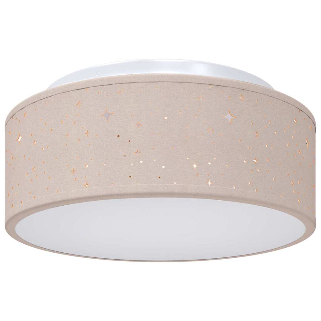 Ceiling Lamp with Spotlights Taupe 30 x 30 x 13.5 cm Fabric