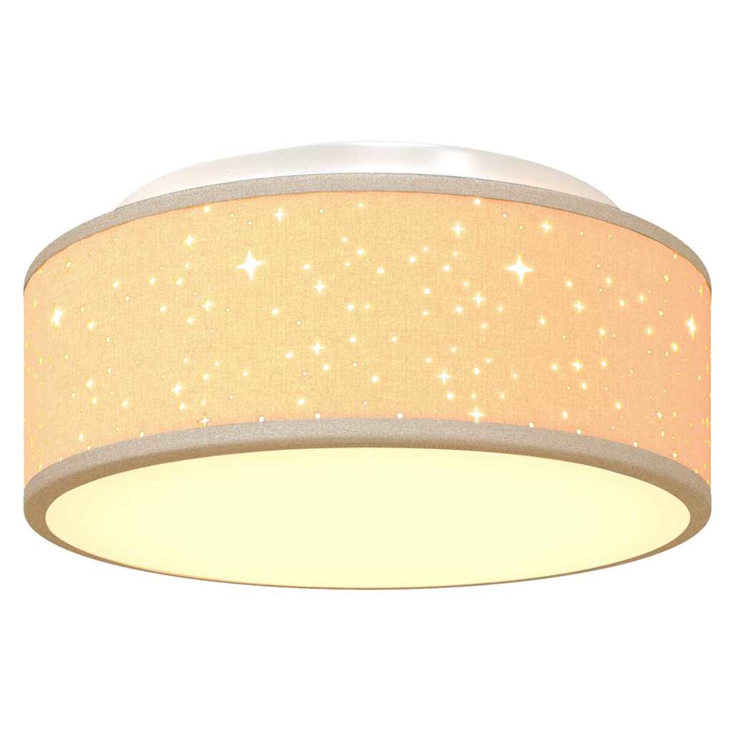 Ceiling Lamp with Spotlights Taupe 30 x 30 x 13.5 cm Fabric