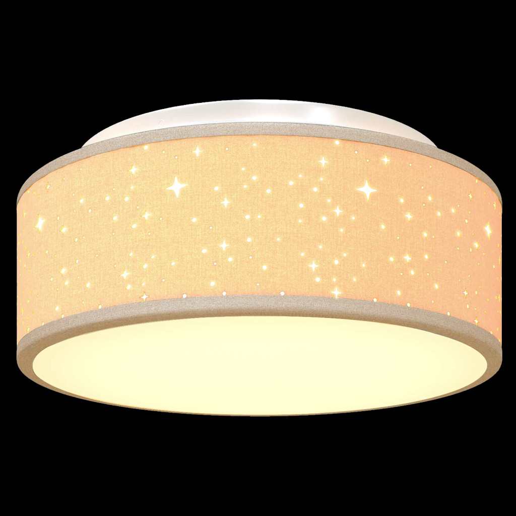 Ceiling Lamp with Spotlights Taupe 30 x 30 x 13.5 cm Fabric