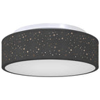 Ceiling Lamp with Spotlights Black 38 x 38 x 13.5 cm Fabric