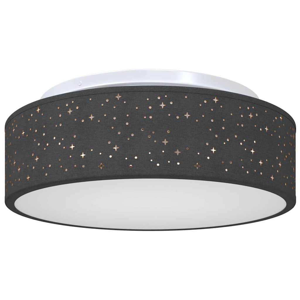 Ceiling Lamp with Spotlights Black 38 x 38 x 13.5 cm Fabric