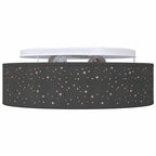 Ceiling Lamp with Spotlights Black 38 x 38 x 13.5 cm Fabric