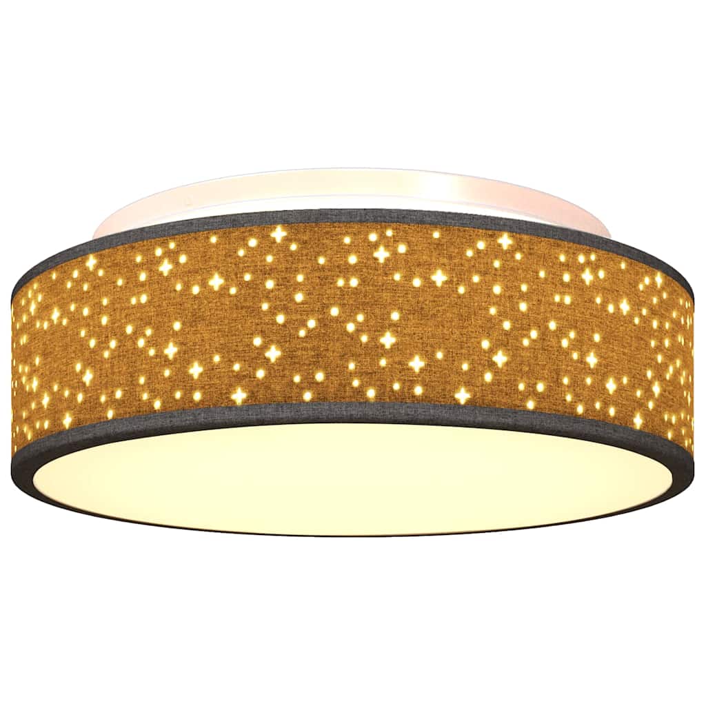 Ceiling Lamp with Spotlights Black 38 x 38 x 13.5 cm Fabric