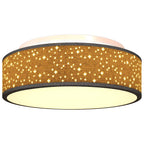 Ceiling Lamp with Spotlights Black 38 x 38 x 13.5 cm Fabric