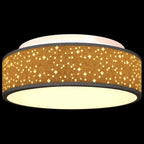 Ceiling Lamp with Spotlights Black 38 x 38 x 13.5 cm Fabric