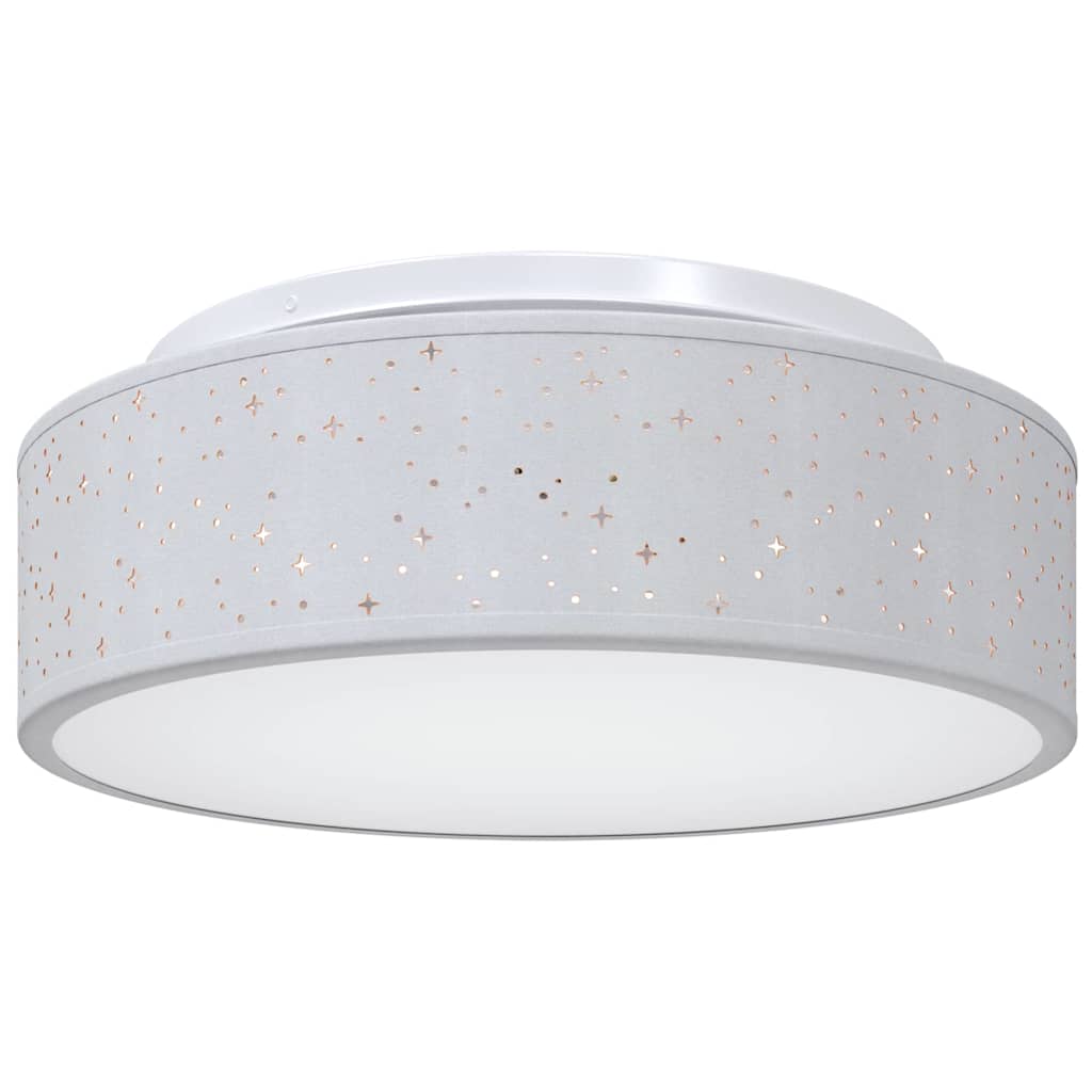 Ceiling Lamp with Spotlights Grey 38 x 38 x 13.5 cm Fabric