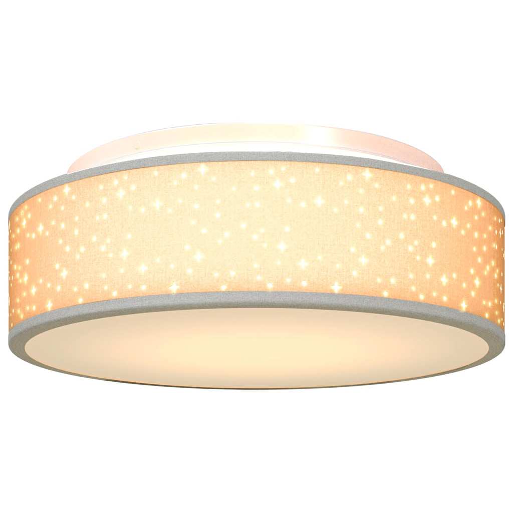 Ceiling Lamp with Spotlights Grey 38 x 38 x 13.5 cm Fabric