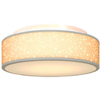 Ceiling Lamp with Spotlights Grey 38 x 38 x 13.5 cm Fabric