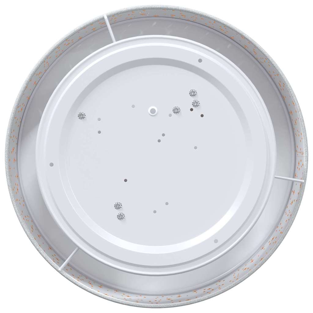 Ceiling Lamp with Spotlights Grey 38 x 38 x 13.5 cm Fabric