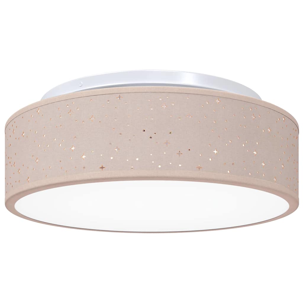 Ceiling Lamp with Spotlights Taupe 38 x 38 x 13.5 cm Fabric