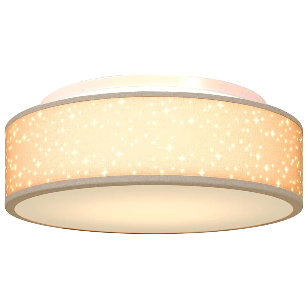 Ceiling Lamp with Spotlights Taupe 38 x 38 x 13.5 cm Fabric