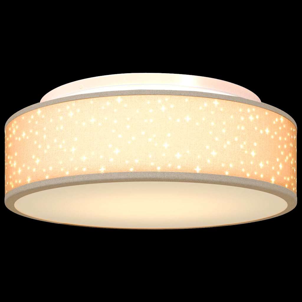 Ceiling Lamp with Spotlights Taupe 38 x 38 x 13.5 cm Fabric