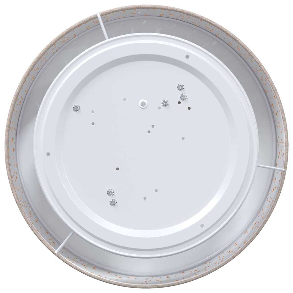 Ceiling Lamp with Spotlights Taupe 38 x 38 x 13.5 cm Fabric