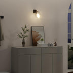 Ceiling Spotlight Black 13 x 13 x 26 cm Glass and Metal