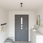 Ceiling Spotlight Black 13 x 13 x 26 cm Glass and Metal