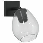 Ceiling Spotlight Black 13 x 13 x 26 cm Glass and Metal