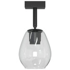 Ceiling Spotlight Black 13 x 13 x 26 cm Glass and Metal
