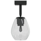 Ceiling Spotlight Black 13 x 13 x 26 cm Glass and Metal
