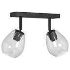 Ceiling Spotlight Black 33 x 13 x 26 cm Glass and Metal