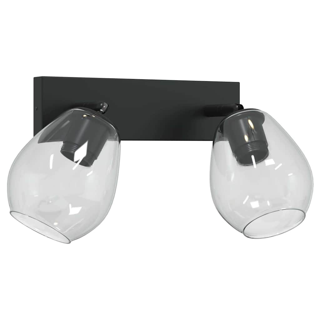 Ceiling Spotlight Black 33 x 13 x 26 cm Glass and Metal