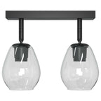 Ceiling Spotlight Black 33 x 13 x 26 cm Glass and Metal