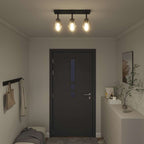 Ceiling Spotlight Black 54 x 13 x 26 cm Glass and Metal