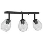 Ceiling Spotlight Black 54 x 13 x 26 cm Glass and Metal