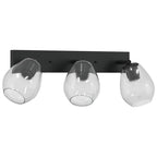 Ceiling Spotlight Black 54 x 13 x 26 cm Glass and Metal