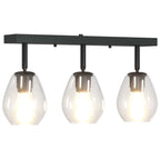 Ceiling Spotlight Black 54 x 13 x 26 cm Glass and Metal