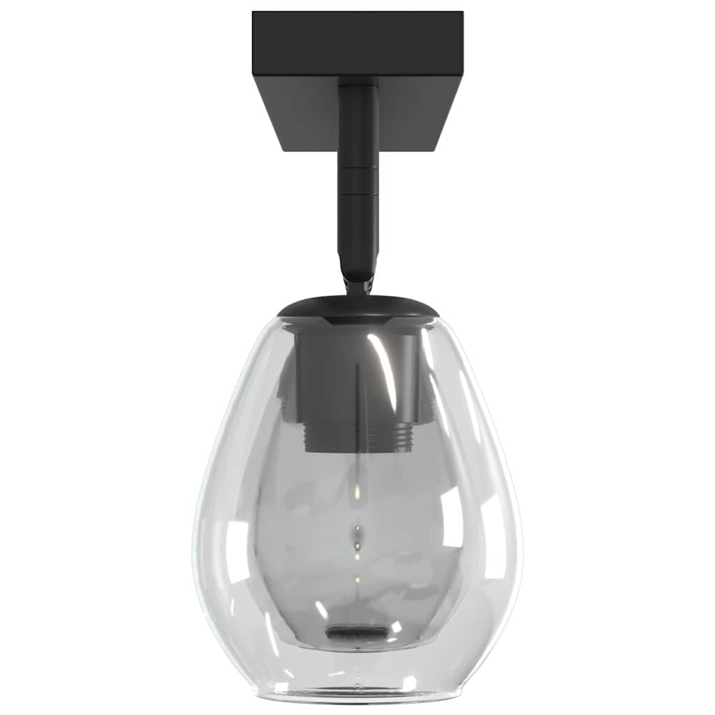 Ceiling Spotlight Black 54 x 13 x 26 cm Glass and Metal