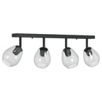 Ceiling Spotlight Black 73.5 x 13 x 26 cm Glass and Metal