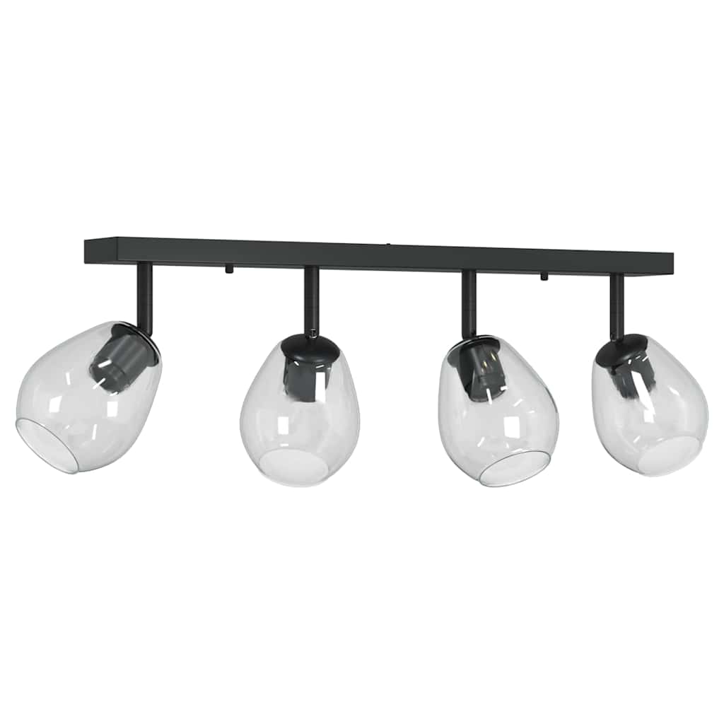 Ceiling Spotlight Black 73.5 x 13 x 26 cm Glass and Metal