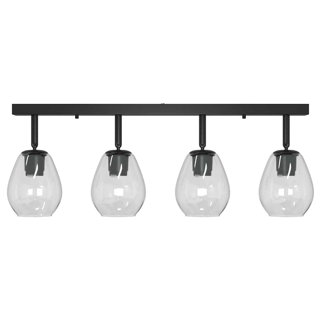 Ceiling Spotlight Black 73.5 x 13 x 26 cm Glass and Metal