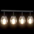 Ceiling Spotlight Black 73.5 x 13 x 26 cm Glass and Metal