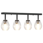 Ceiling Spotlight Black 73.5 x 13 x 26 cm Glass and Metal