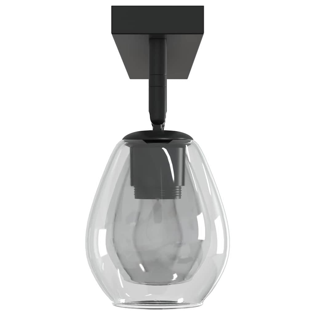 Ceiling Spotlight Black 73.5 x 13 x 26 cm Glass and Metal