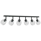 Ceiling Spotlight Black 110.5 x 13 x 26 cm Glass and Metal