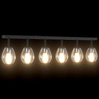 Ceiling Spotlight Black 110.5 x 13 x 26 cm Glass and Metal